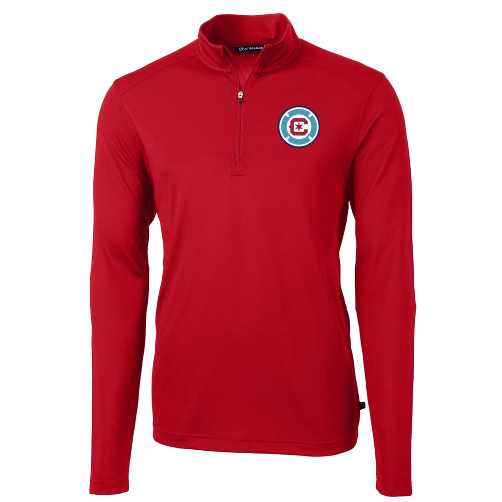  Chicago Fire Cutter & Buck Virtue Eco Pique Recycled Quarter-Zip Pullover Top - Red